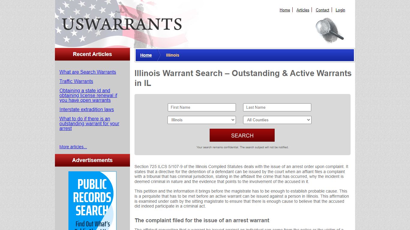 Illinois Warrant Search – Outstanding & Active Warrants in IL